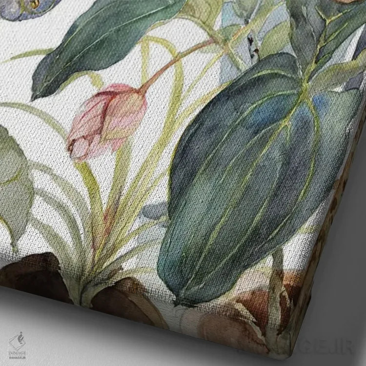 تابلو مدرن Medinilla, Gardenia, Indoor Plants, Illustration, Shades… اثر ویولتا بویادزشیوا - نمای نزدیک بافت بوم