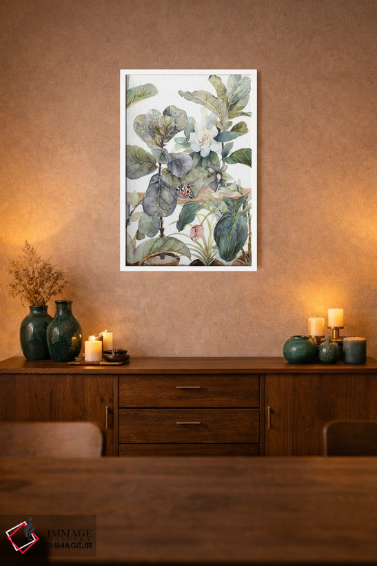 تابلو مدرن Medinilla, Gardenia, Indoor Plants, Illustration, Shades… اثر ویولتا بویادزشیوا - D1W