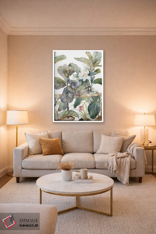 تابلو مدرن Medinilla, Gardenia, Indoor Plants, Illustration, Shades… اثر ویولتا بویادزشیوا - D3W