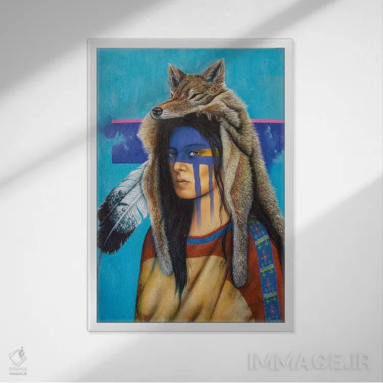 تابلو دکوراتیو بازگشت به سرزمین روح اثر ویکتور کریسوستومو گومز - نمای قابدار سفید