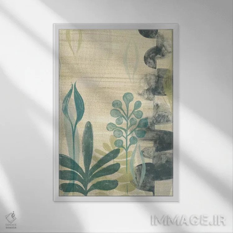 تابلو دکوراتیو باغ زیر دریا یکم اثر جون اریکا وس - نمای قابدار سفید