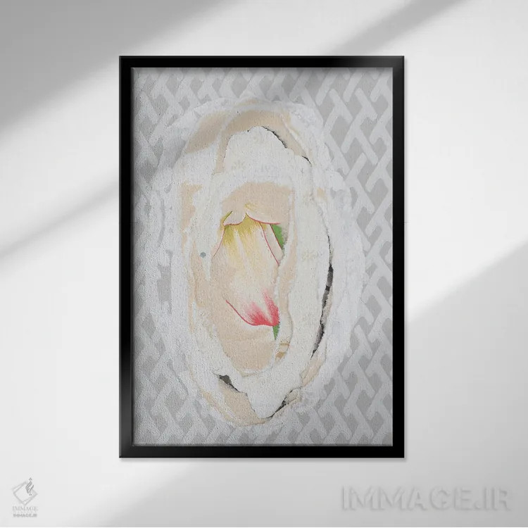 تابلو انتزاعی نمونه II اثر والنتینا ایزاگیر - نمای قابدار مشکی