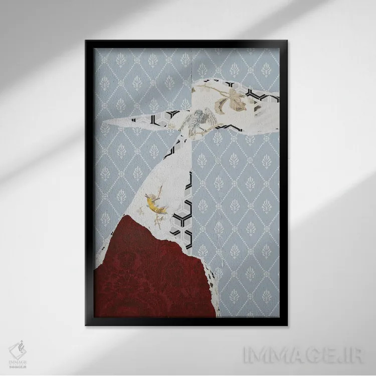 تابلو انتزاعی پاره شدن VII اثر والنتینا ایزاگیر - نمای قابدار مشکی
