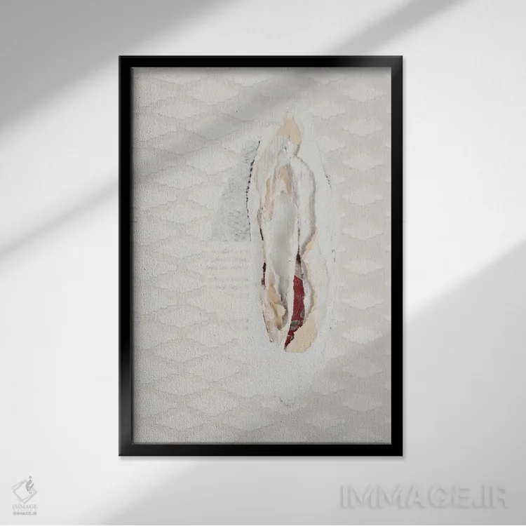 تابلو انتزاعی نمونه III اثر والنتینا ایزاگیر - نمای قابدار مشکی