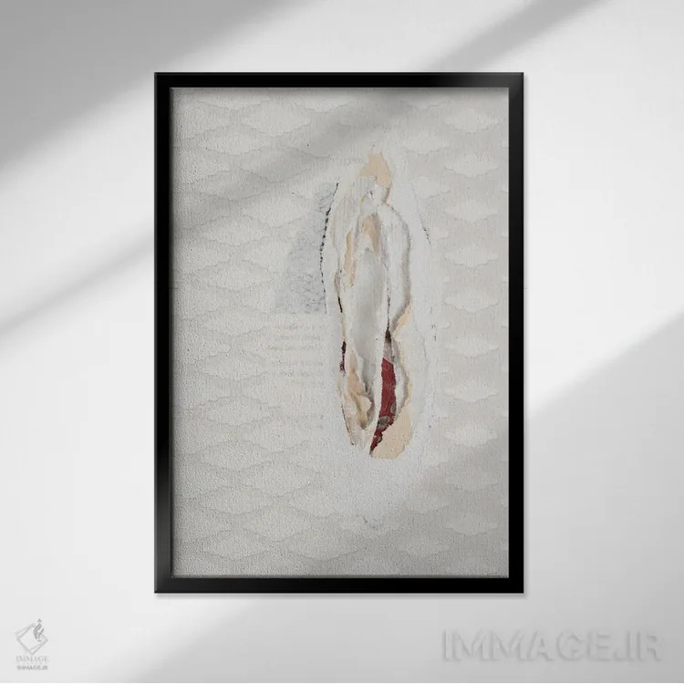تابلو انتزاعی نمونه III اثر والنتینا ایزاگیر - نمای قابدار مشکی