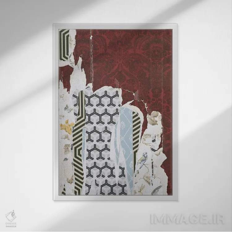 تابلو انتزاعی اشک یکم اثر والنتینا ایزاگیر - نمای قابدار سفید