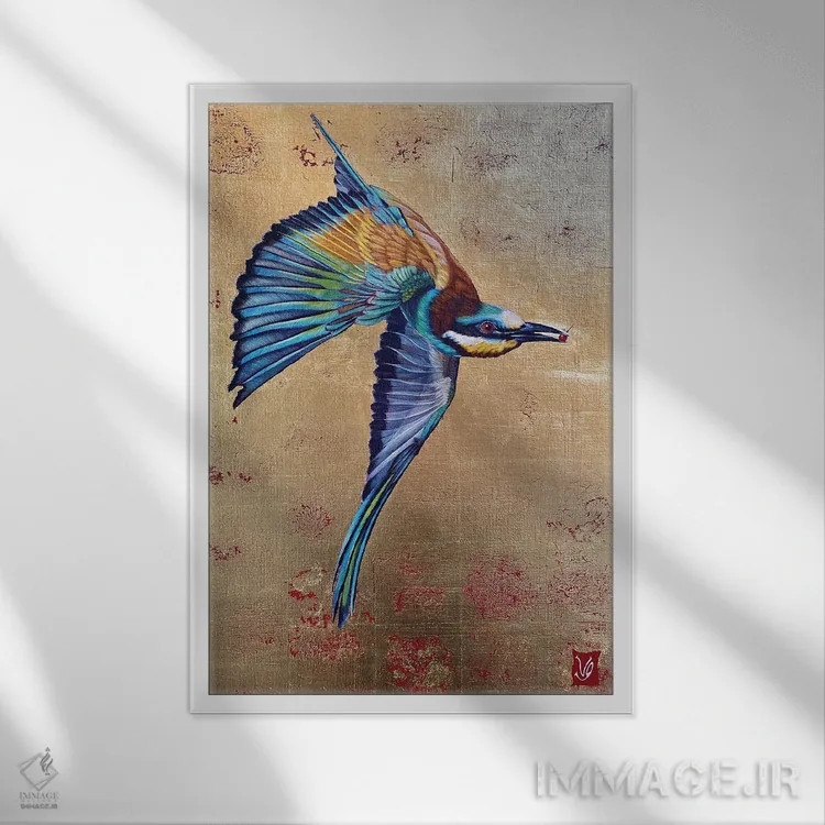 تابلو دکوراتیو دزدی اثر والری گلسون - نمای قابدار سفید