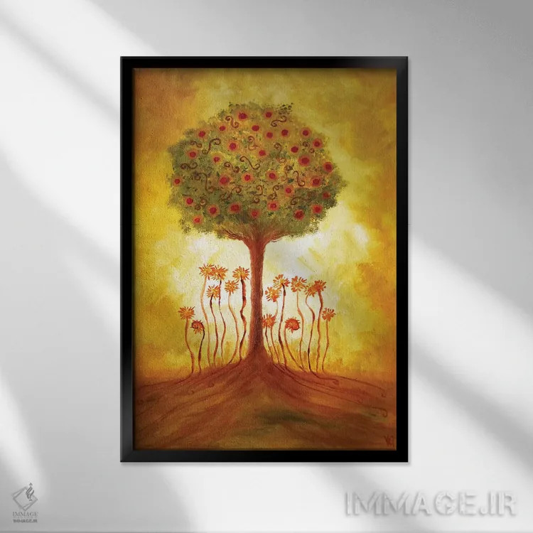 تابلو دکوراتیو انرژی از درخت اثر ویویانا گونزالس - نمای قابدار مشکی