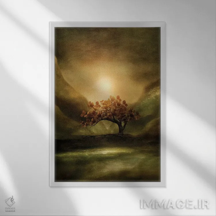 تابلو دکوراتیو اندرز درخت اثر ویویانا گونزالس - نمای قابدار سفید
