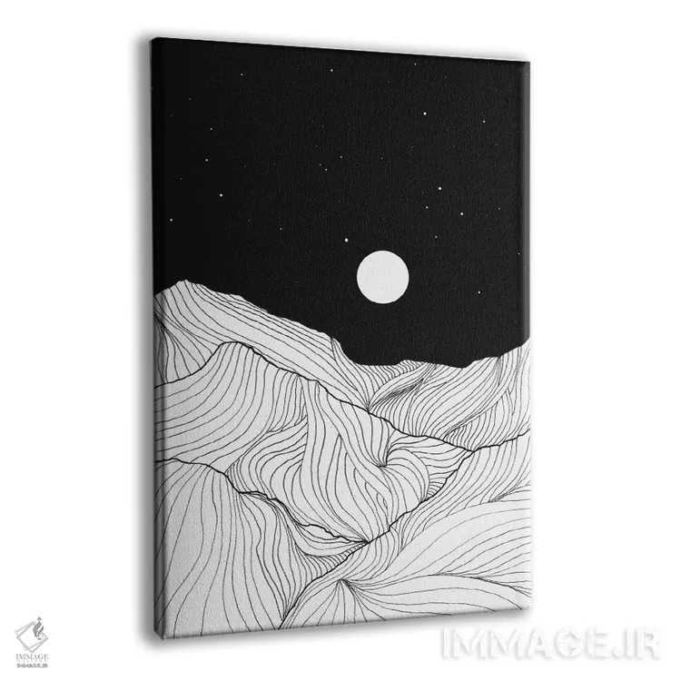 تابلو دکوراتیو خطوط در کوه ها II اثر ویویانا گونزالس - نمای پرسپکتیو محصول