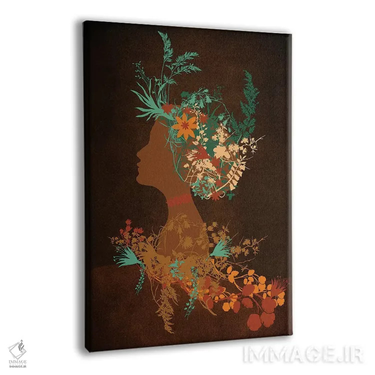 تابلو دکوراتیو زن گل گون اثر ویویانا گونزالس - نمای پرسپکتیو محصول