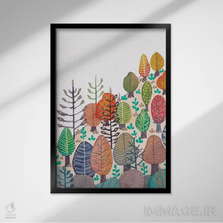 تابلو دکوراتیو طبیعت در کوهستان اثر ویویانا گونزالس - نمای قابدار مشکی