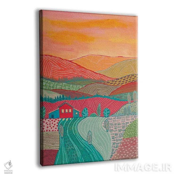تابلو انتزاعی منظره گرم اثر ویویانا گونزالس - نمای پرسپکتیو محصول