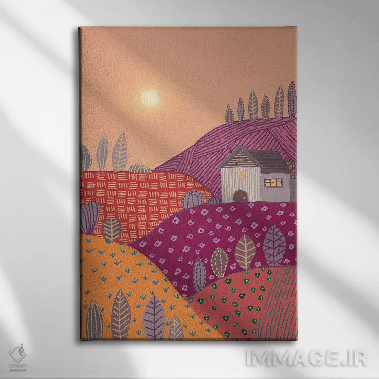 تابلو دکوراتیو منظره گرم ۲ اثر ویویانا گونزالس - نمای روبهرو روی دیوار