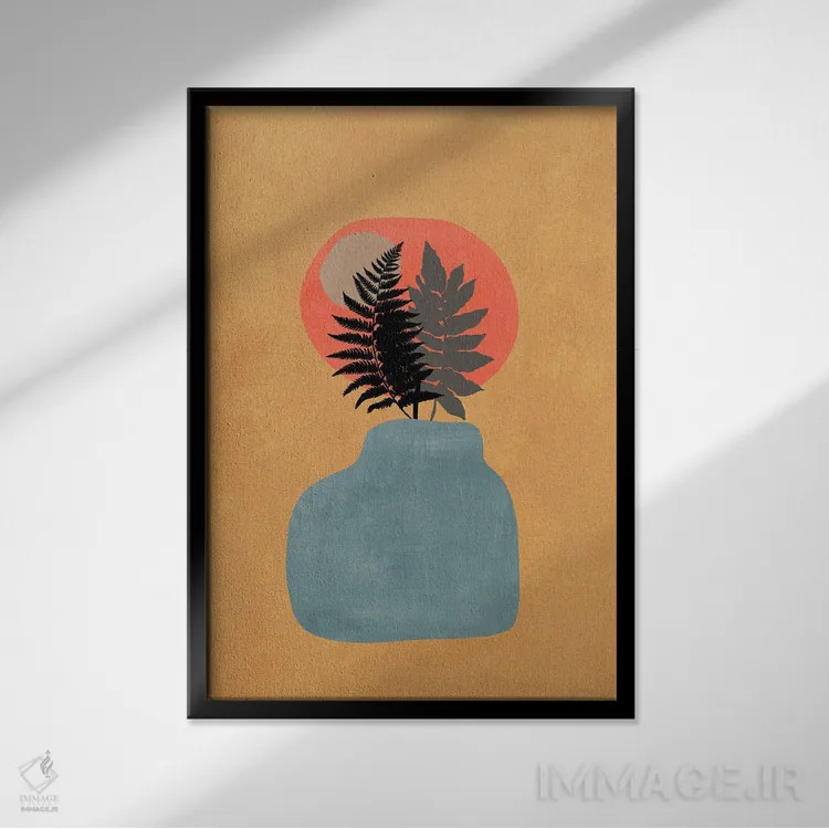 تابلو دکوراتیو طبیعت بی جان رترو ۳ اثر ویویانا گونزالس - نمای قابدار مشکی