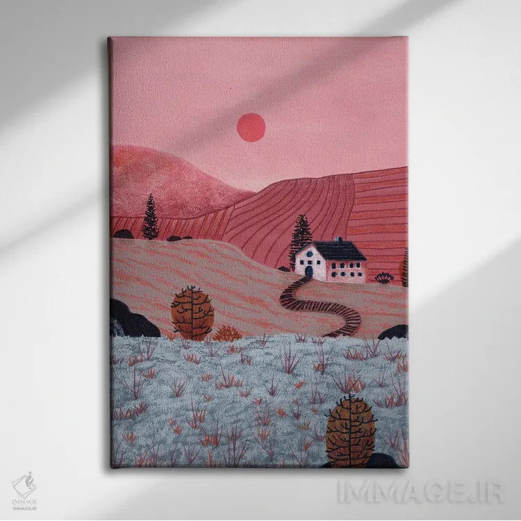تابلو دکوراتیو خانه مزرعه کوچک ۳ اثر ویویانا گونزالس - نمای روبهرو روی دیوار