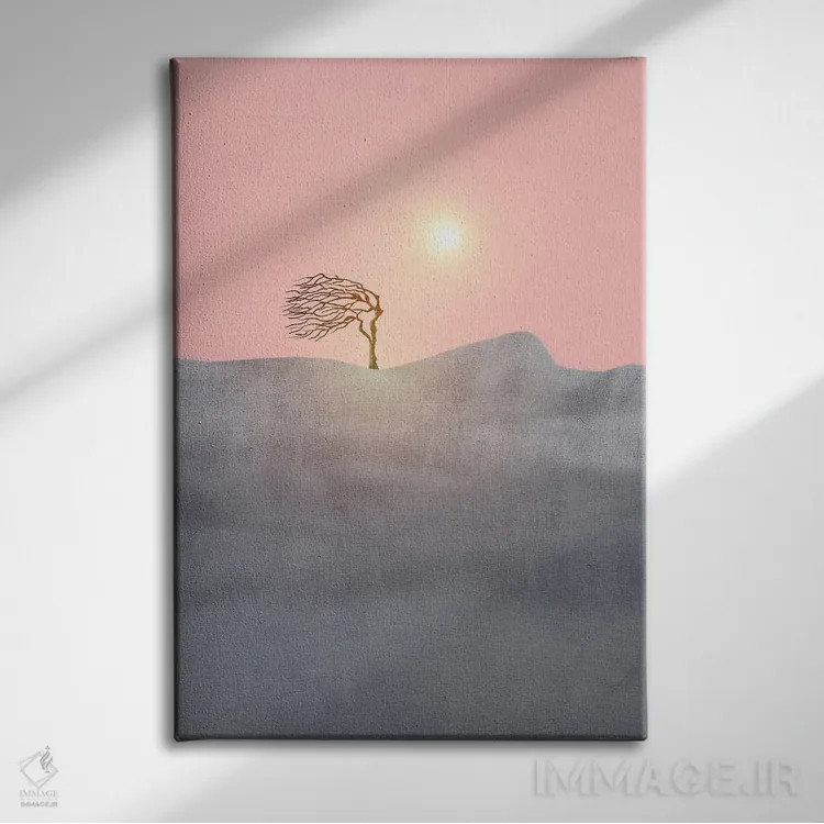 تابلو مینیمال منظره مینیمال ۱ اثر ویویانا گونزالس - نمای روبهرو روی دیوار