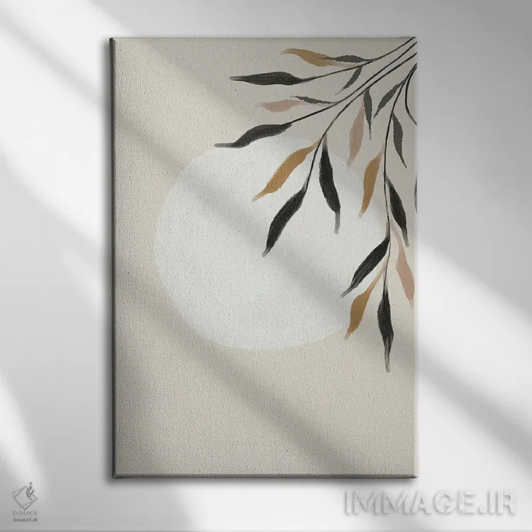 تابلو مینیمال گیاهان ژاپندی ۲ اثر ویویانا گونزالس - نمای روبهرو روی دیوار
