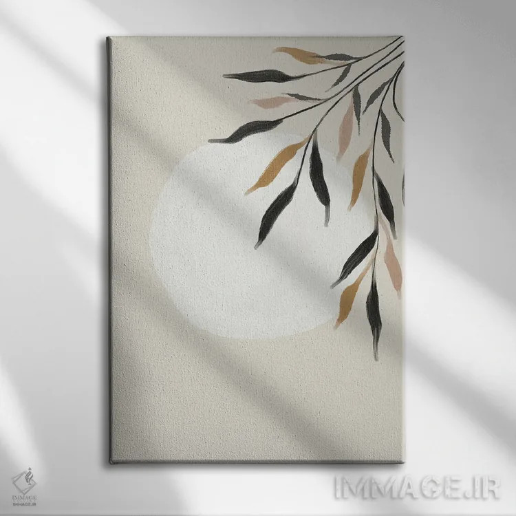 تابلو مینیمال گیاهان ژاپندی ۲ اثر ویویانا گونزالس - نمای روبهرو روی دیوار