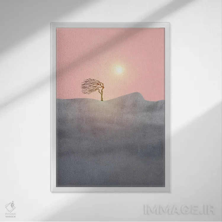 تابلو مینیمال منظره مینیمال ۱ اثر ویویانا گونزالس - نمای قابدار سفید