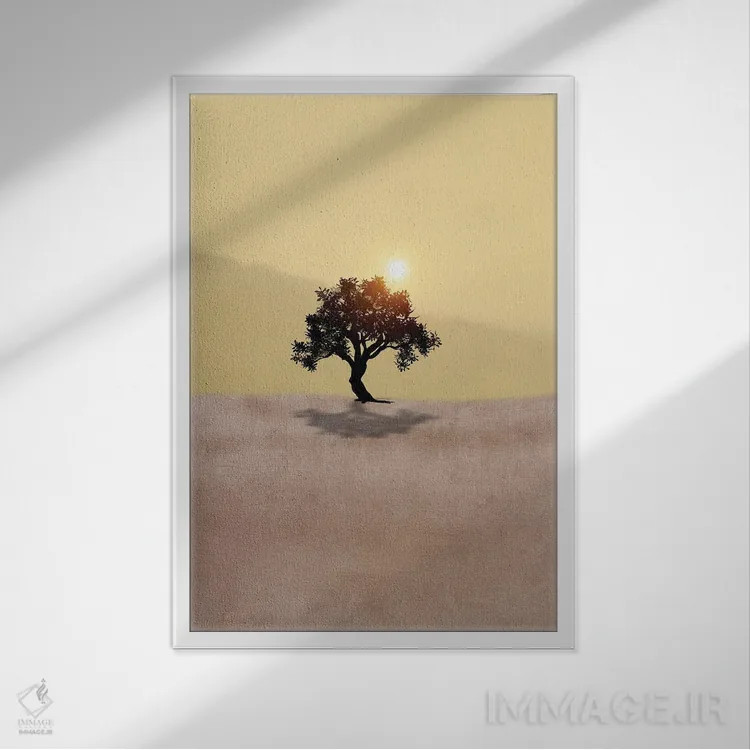 تابلو مینیمال چشم انداز مینیمال IV اثر ویویانا گونزالس - نمای قابدار سفید