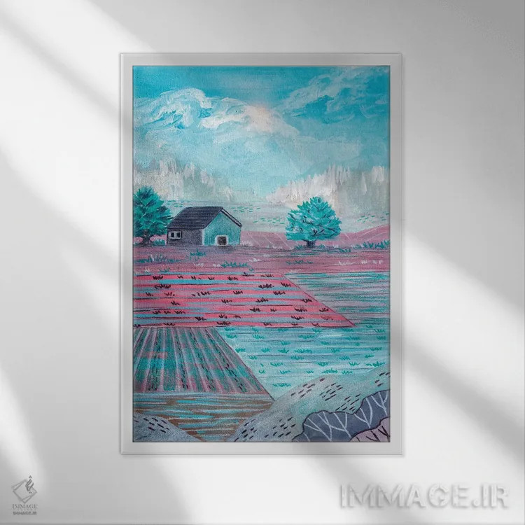 تابلو دکوراتیو مزرعه III اثر ویویانا گونزالس - نمای قابدار سفید