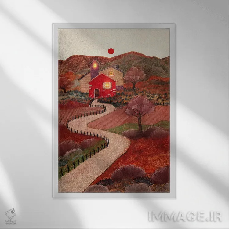 تابلو دکوراتیو مزرعه قدیمی I اثر ویویانا گونزالس - نمای قابدار سفید