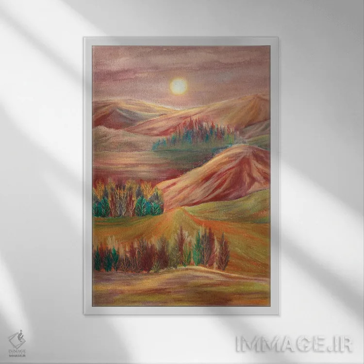 تابلو دکوراتیو درختان جادویی زیباشناختی اثر ویویانا گونزالس - نمای قابدار سفید