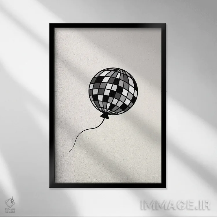تابلو دکوراتیو خداحافظ دیسکو اثر ویکتور هرتس - نمای قابدار مشکی