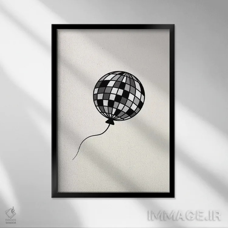 تابلو دکوراتیو خداحافظ دیسکو اثر ویکتور هرتس - نمای قابدار مشکی
