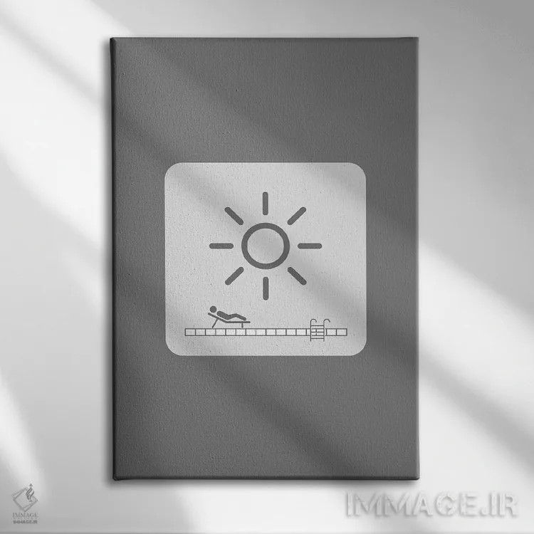 تابلو دکوراتیو ضدآفتاب اثر ویکتور هرتس - نمای روبهرو روی دیوار