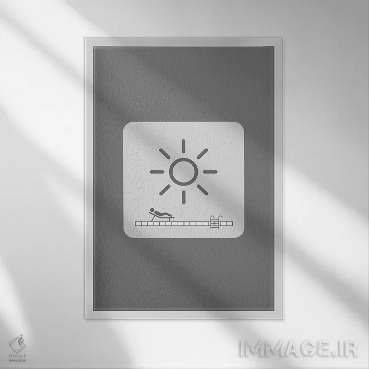 تابلو دکوراتیو ضدآفتاب اثر ویکتور هرتس - نمای قابدار سفید