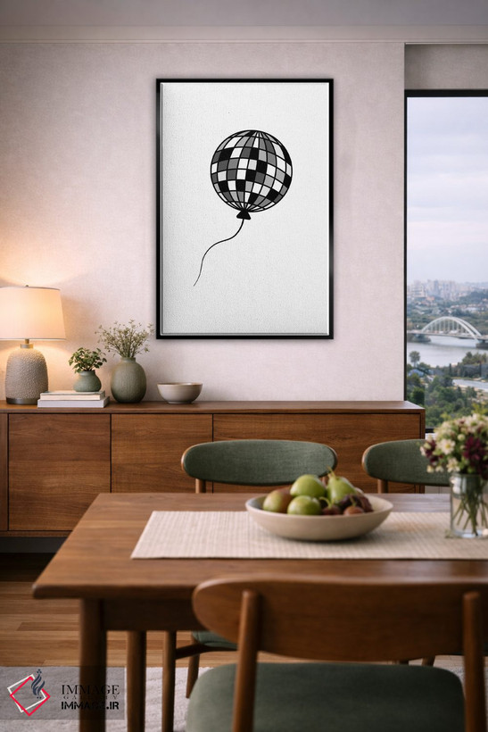 تابلو مینیمال خداحافظ دیسکو در سیاه و سفید اثر ویکتور هرتس - D6B