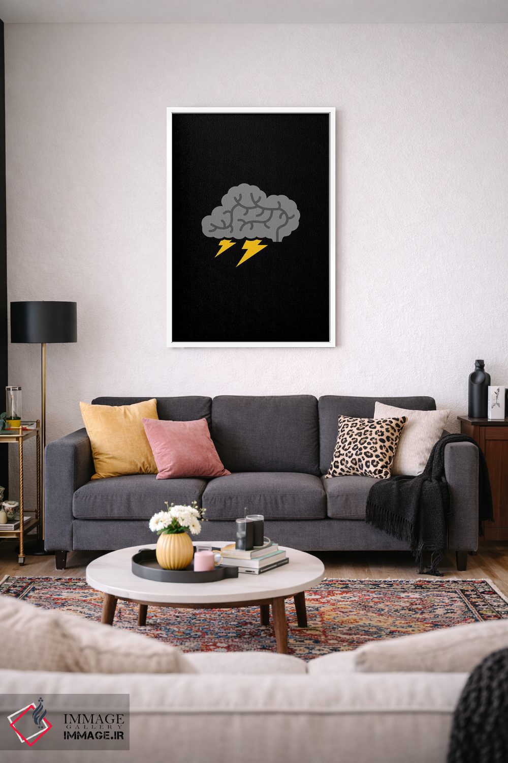 تابلو مینیمال طوفان فکری اثر ویکتور هرتس - D2W