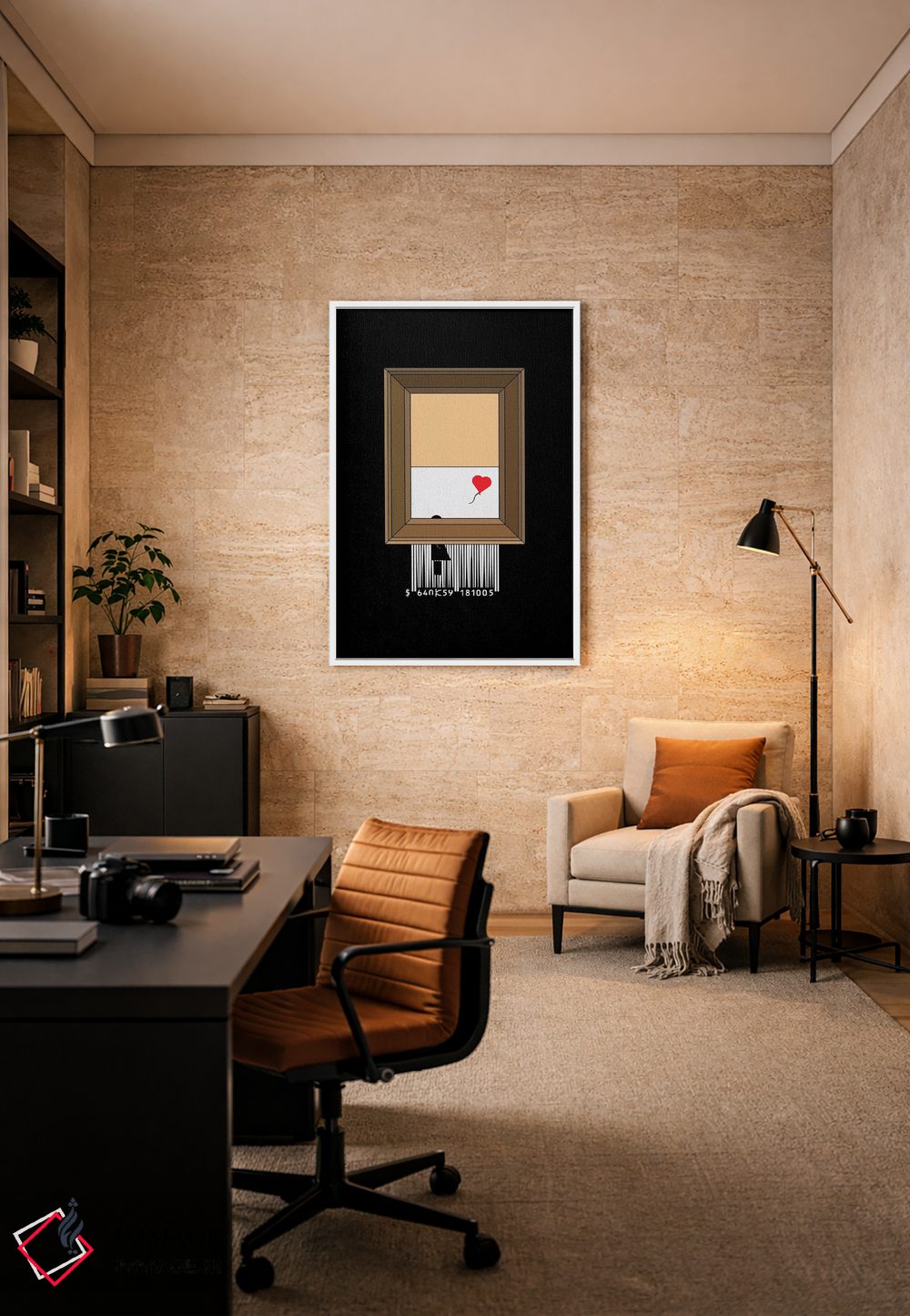 تابلو مینیمال پاره کردن بنکسی اثر ویکتور هرتس - D6W