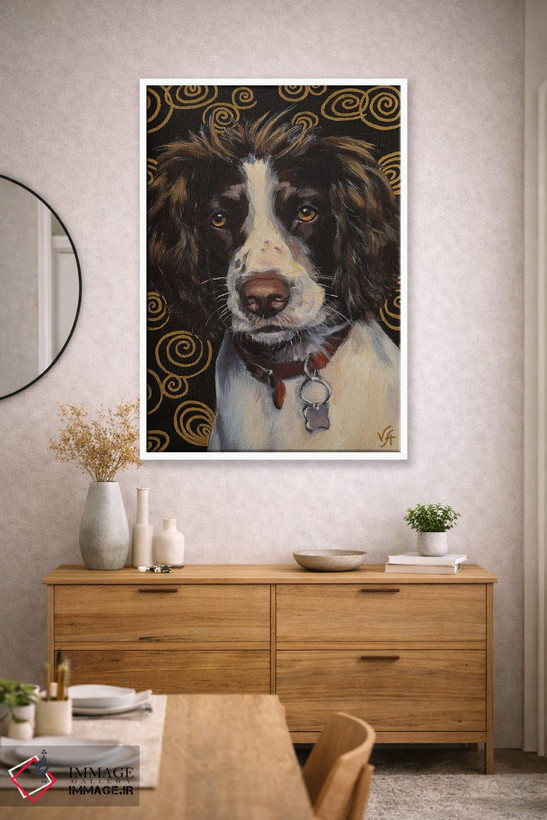 تابلو دکوراتیو سگ اینگلیش اسپرینگر اسپانیل اثر آلونا واخمسترووا - D1W