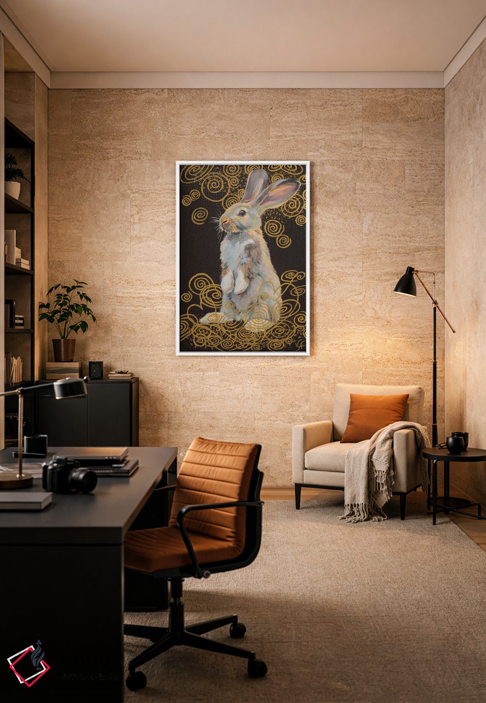 تابلو دکوراتیو خرگوش ایستاده اثر آلونا واخمسترووا - D5W