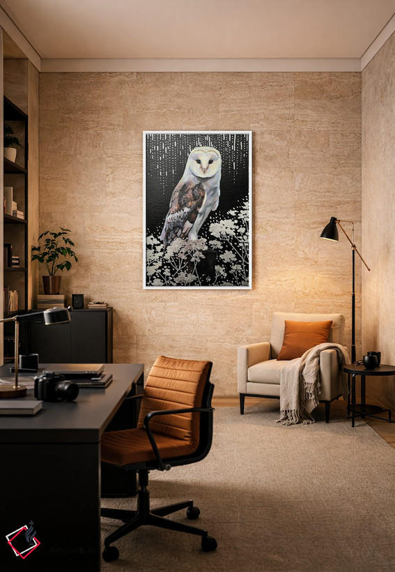 تابلو دکوراتیو جغد انباری اثر آلونا واخمسترووا - D6W