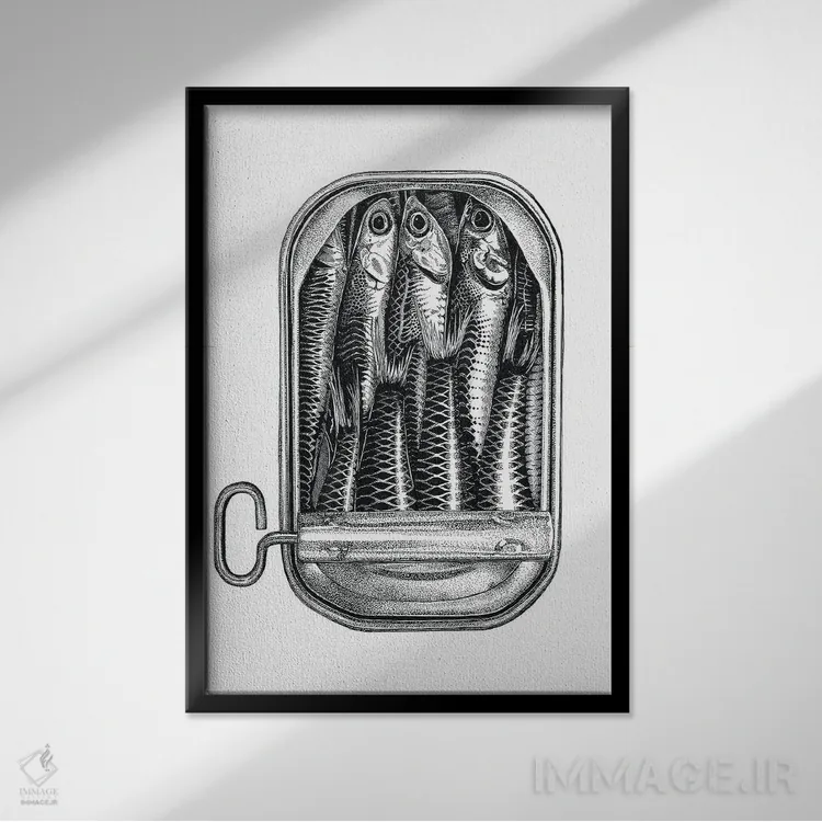 تابلو دکوراتیو سارباور ها اثر ویکی هانت - نمای قابدار مشکی