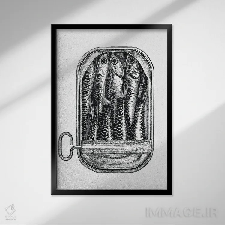 تابلو دکوراتیو سارباور ها اثر ویکی هانت - نمای قابدار مشکی