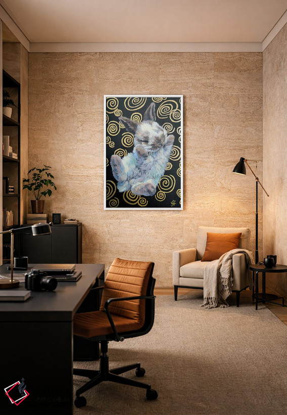 تابلو دکوراتیو خرگوش رویای شیرین اثر آلونا واخمسترووا - D5W
