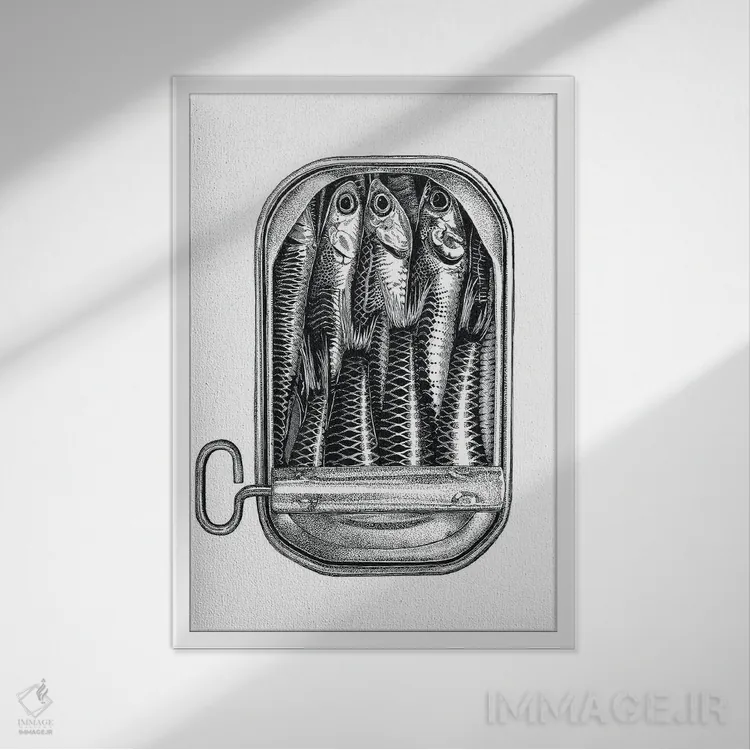 تابلو دکوراتیو سارباور ها اثر ویکی هانت - نمای قابدار سفید