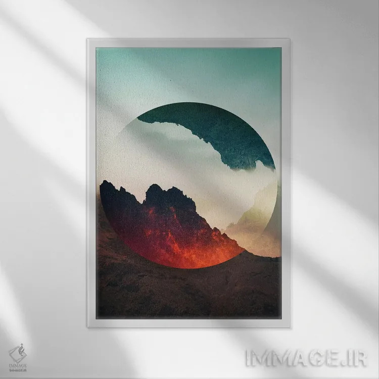 تابلو دکوراتیو گوی دوم اثر ویکتور ورسسی - نمای قابدار سفید