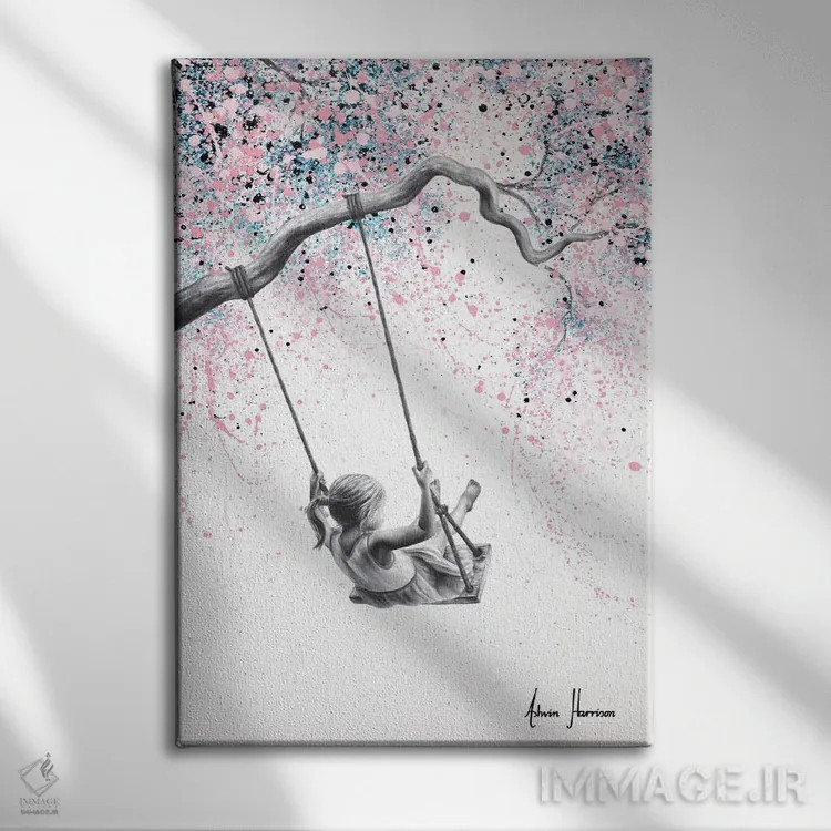 تابلو دکوراتیو خواب دیدن با باد اثر اشوین هریسون - نمای روبهرو روی دیوار