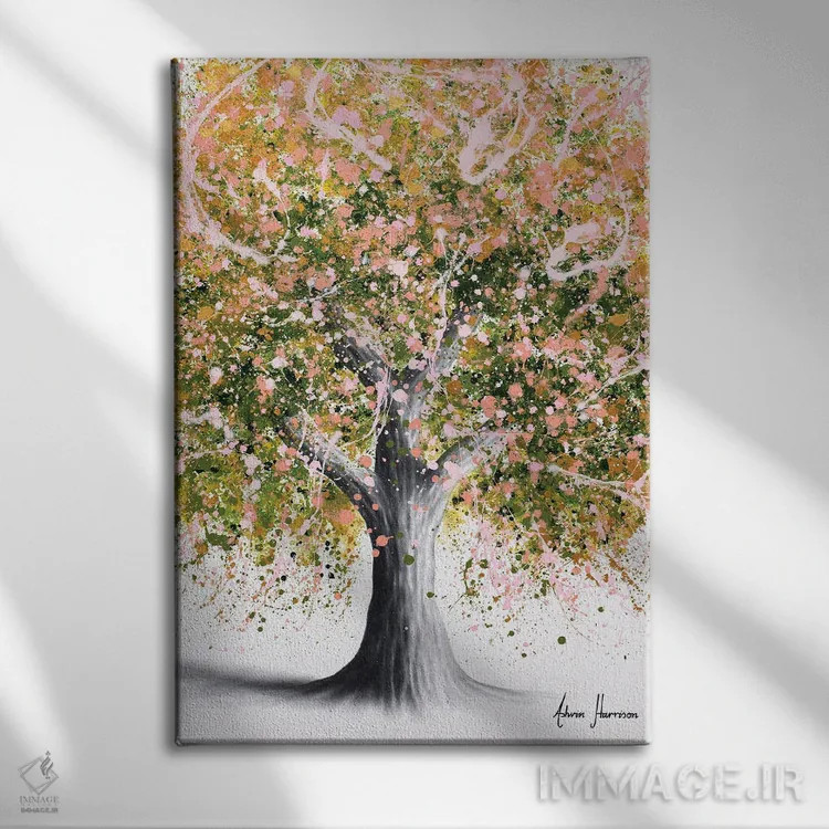 تابلو دکوراتیو درخت فضای باز درخشان اثر اشوین هریسون - نمای روبهرو روی دیوار