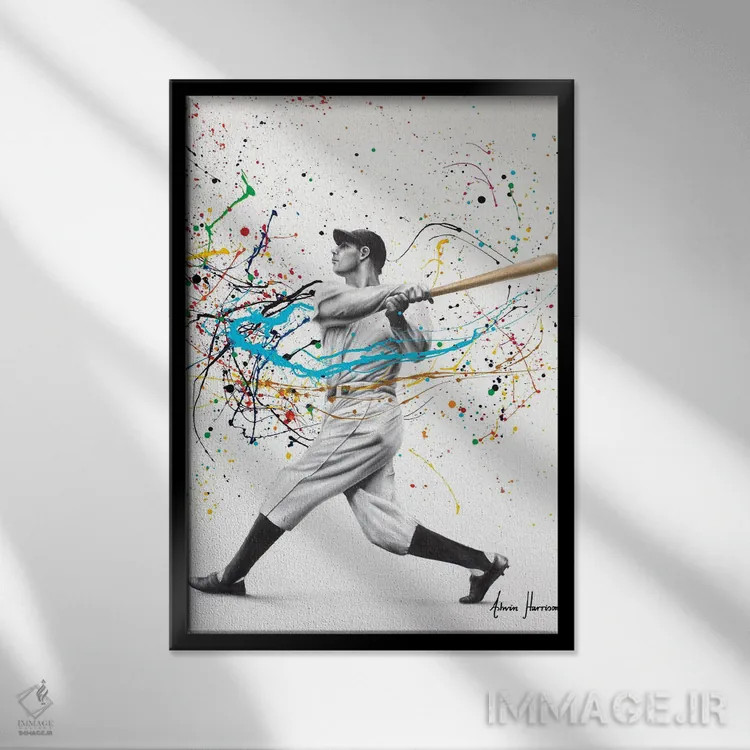 تابلو دکوراتیو ضربه موفق اثر اشوین هریسون - نمای قابدار مشکی