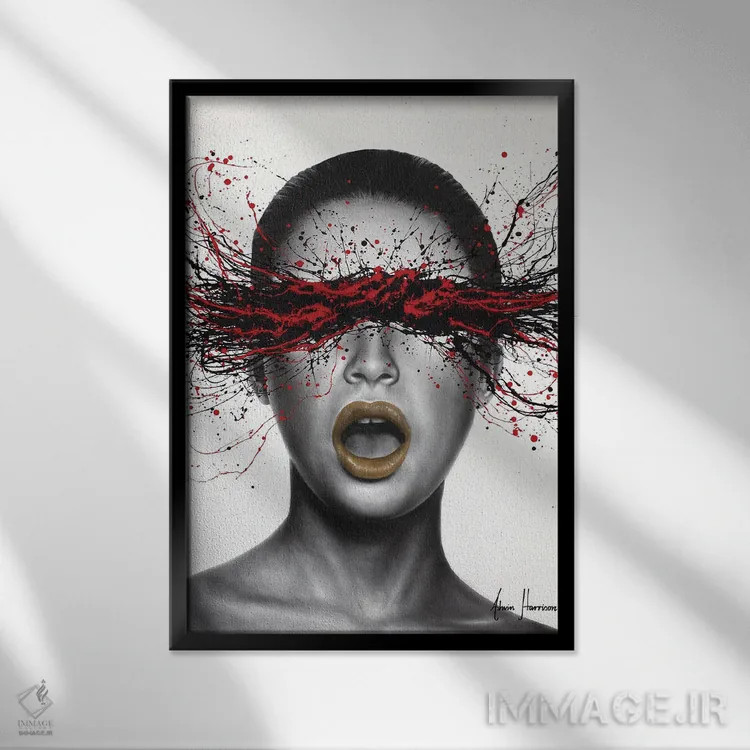 تابلو دکوراتیو قصد عینی اثر اشوین هریسون - نمای قابدار مشکی