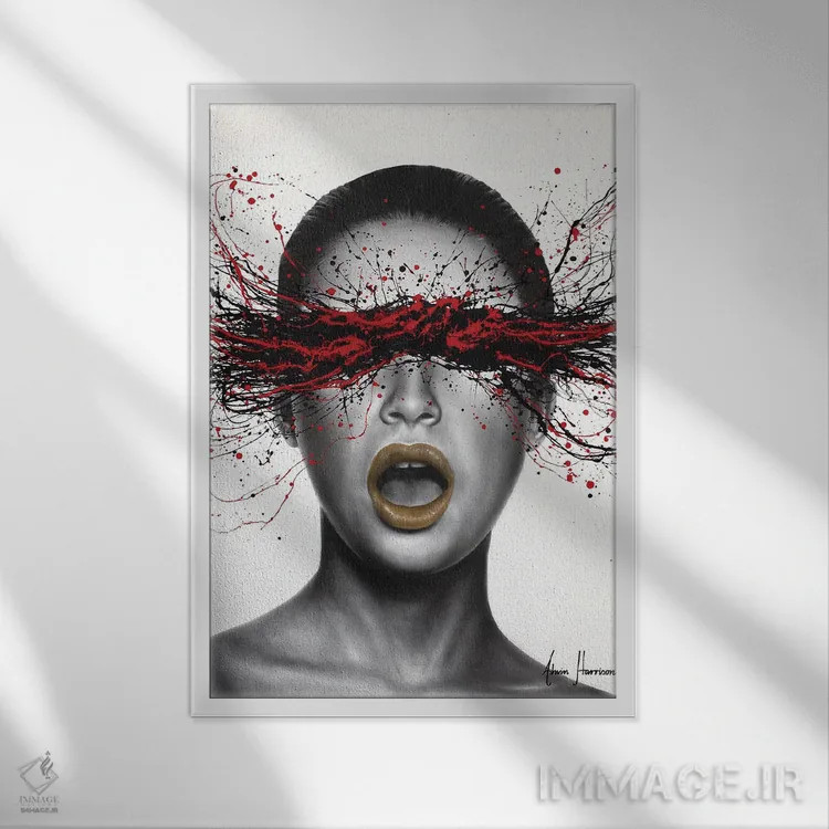 تابلو دکوراتیو قصد عینی اثر اشوین هریسون - نمای قابدار سفید