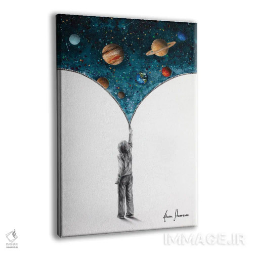 تابلو دکوراتیو رویای فضا اثر اشوین هریسون - نمای پرسپکتیو محصول