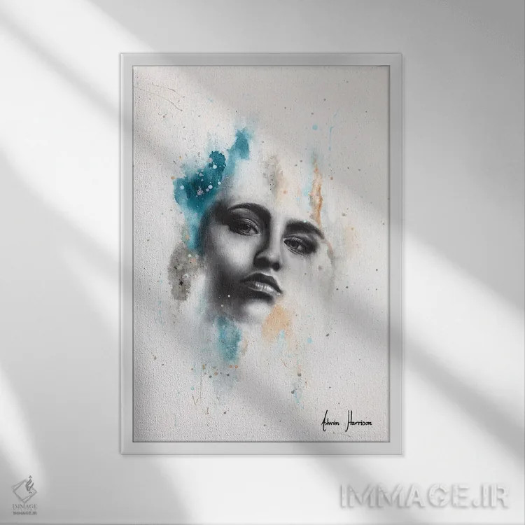 تابلو دکوراتیو راز او اثر اشوین هریسون - نمای قابدار سفید